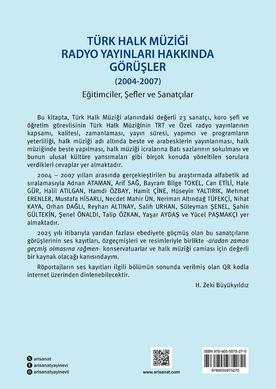 Türk Halk Müziği Radyo Yayınları Hakkında Görüşler (2004-2007) / H. Zeki Büyükyıldız