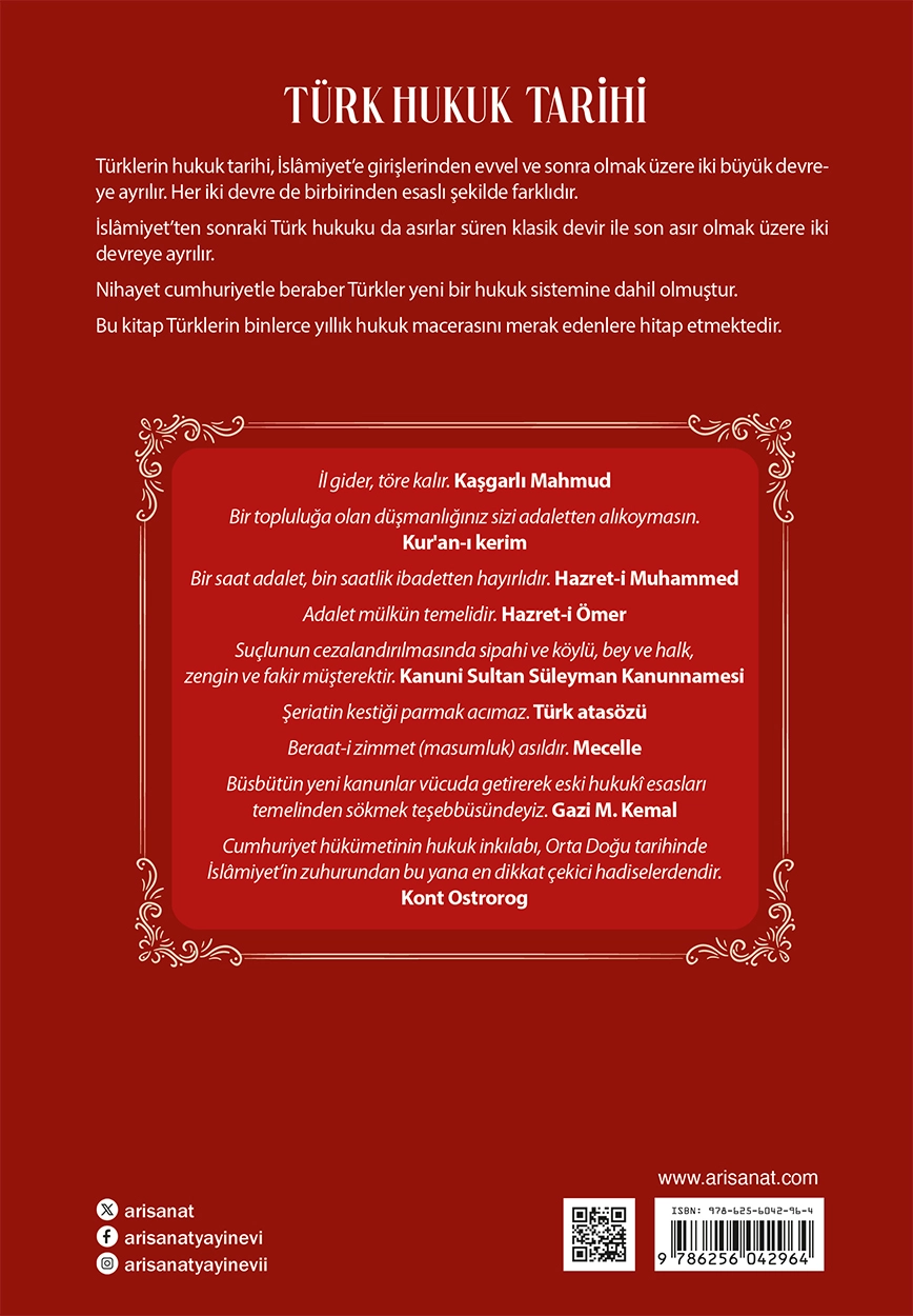 Türk Hukuk Tarihi / Ekrem Buğra Ekinci